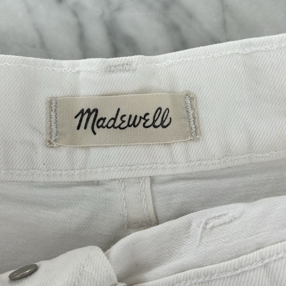 Madewell White High-Waisted Women Shorts - Picture 5 of 7
